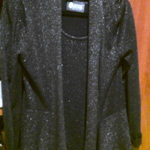 Long sleeve black sparkly sweater set